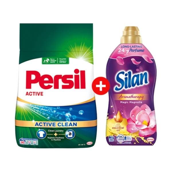 PERSIL deterdžent 30 pranja (2,25kg) i SILAN omekšivač (1,1l) 0