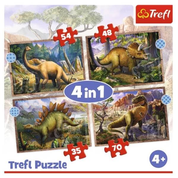 Puzzle 4u1 Dino TREFL 0