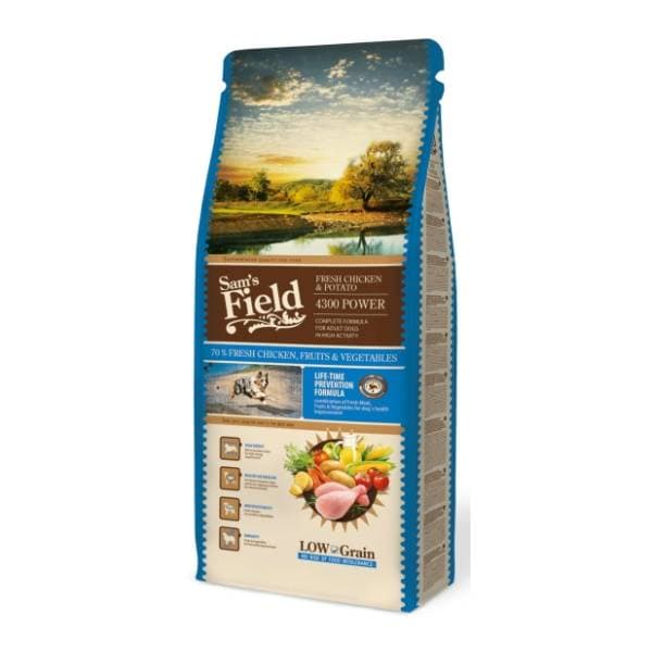 SAM'S FIELD Adult hrana za aktivne pse piletina i krompir 13kg 0