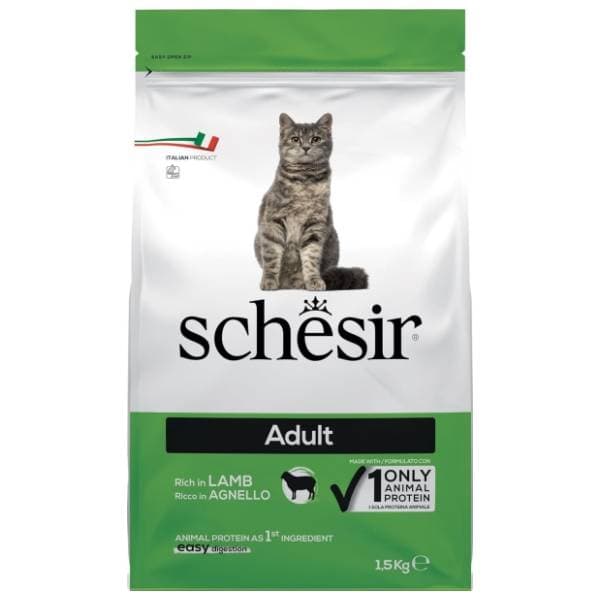 SCHESIR Maintenance adult hrana za mačke jagnjetina 1,5kg 0