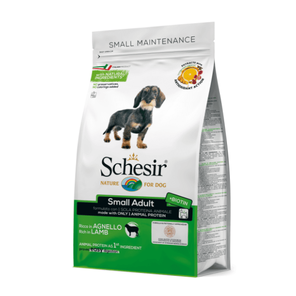 SCHESIR Small adult hrana za pse jagnjetina 800g 0