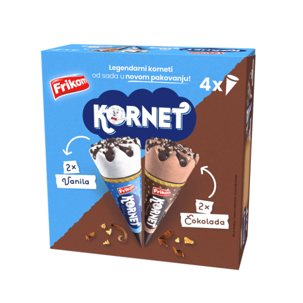 Sladoled FRIKOM kornet multipack 4x120ml 0