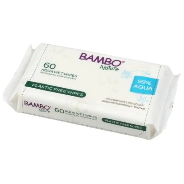Vlažne maramice BAMBO nature aqua 99% voda 60kom 0