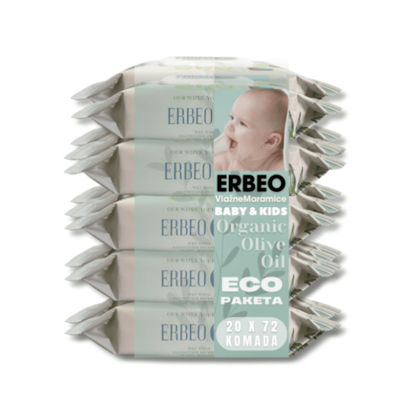 Vlažne maramice ERBEO organic olive oil 20x72kom 0