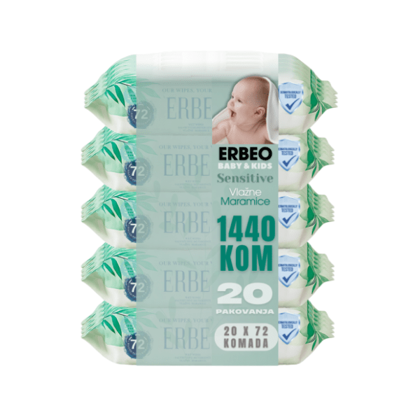 Vlažne maramice ERBEO sensitive 20x72kom 0