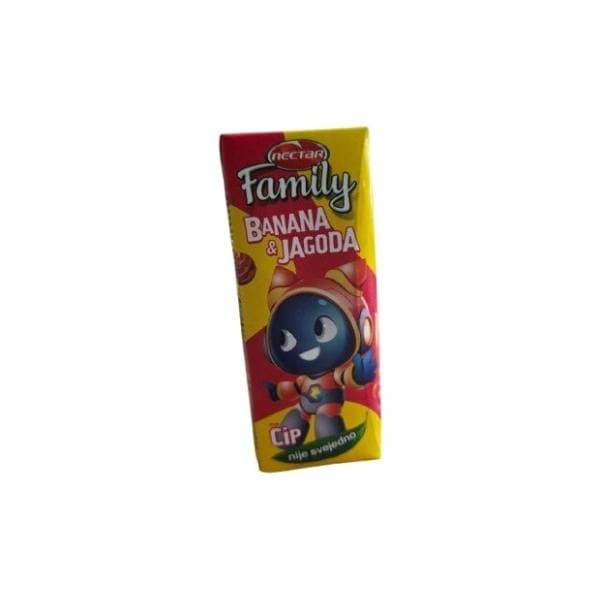 Voćni sok NECTAR Family banana i jagoda 200ml 0