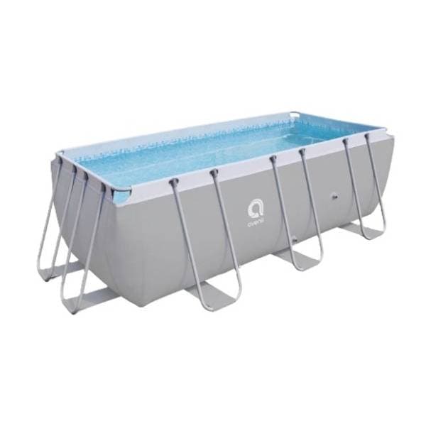 AVENLI montažni bazen 400x207x122cm sivi 0