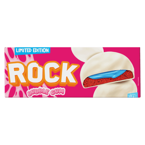 Biskvit ROCK bubble gum 128g 0