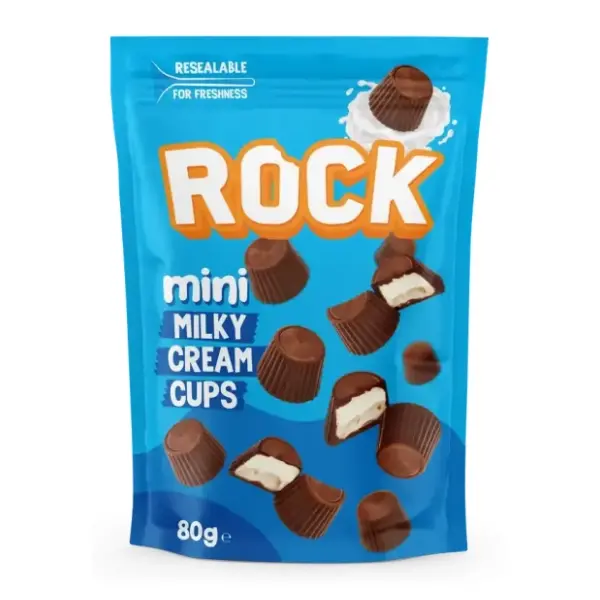 Biskvit ROCK Cups mini milky 80g 0
