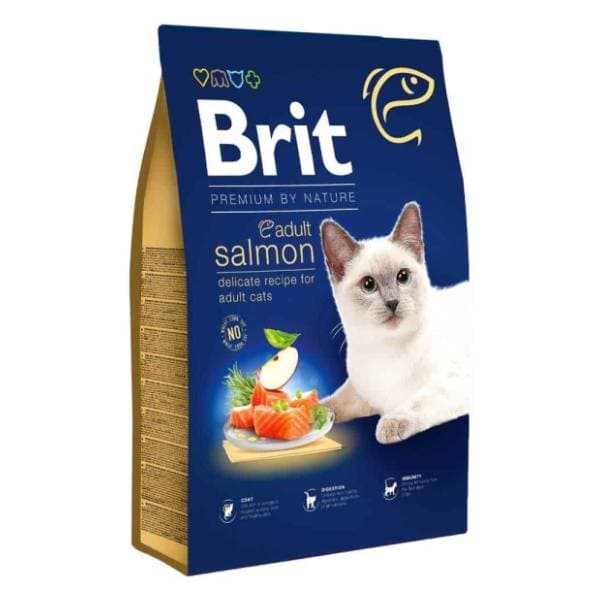 BRIT Premium by nature adult hrana za mačke losos 300g 0