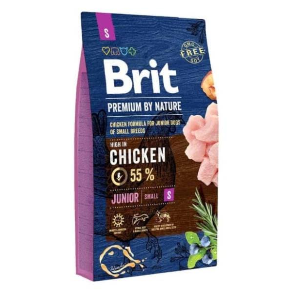 BRIT Premium by nature junior hrana za pse piletina 8kg 0