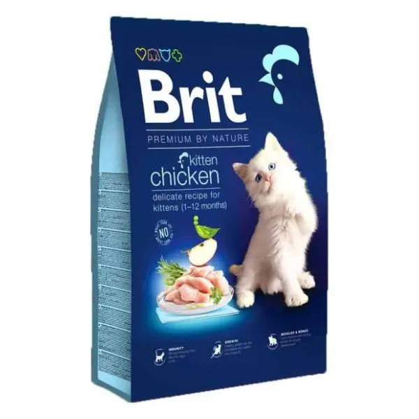 BRIT Premium by nature kitten hrana za mačiće piletina 800g 0