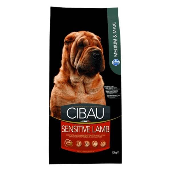 CIBAU Medium & maxi sensitive hrana za pse jagnjetina 12kg 0