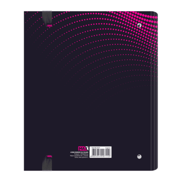Fascikla sa 4 prstena OPTIMUM Max pink 1