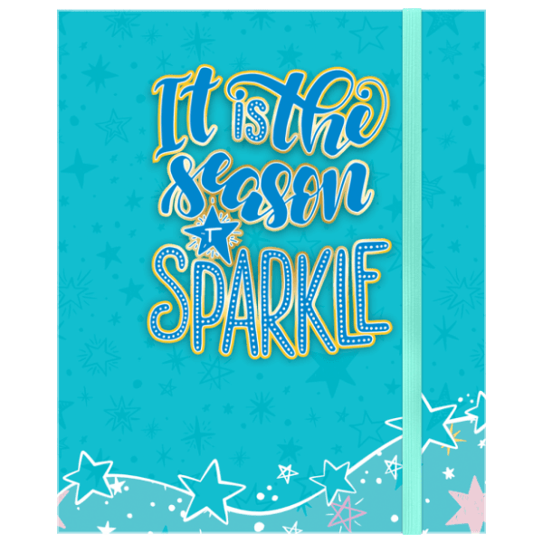 Fascikla sa gumom OPTIMUM 3D Box sparkle tirkiz 0