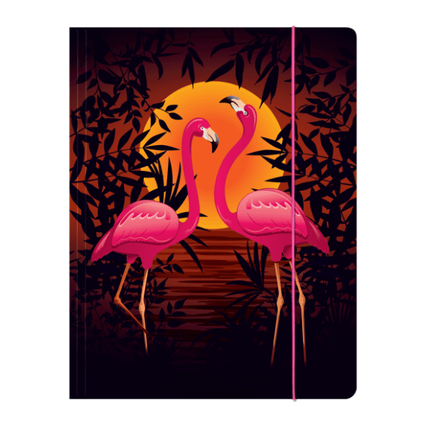Fascikla sa gumom OPTIMUM Lux Flamingo 0