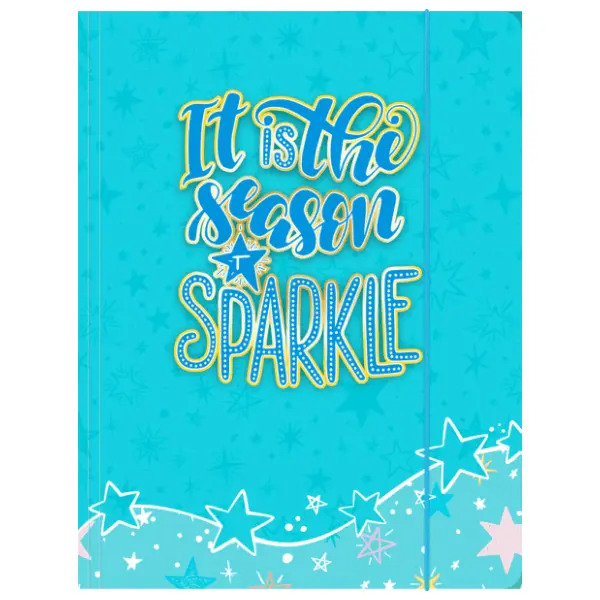Fascikla sa gumom OPTIMUM Lux sparkle tirkiz 0