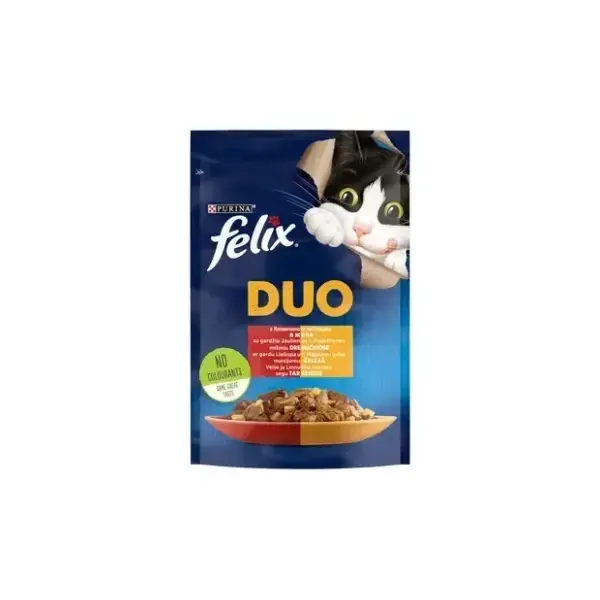 FELIX duo hrana za mačke govedina i piletina 85g 0