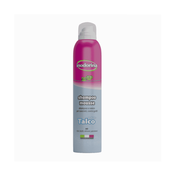INDORINA Mousse talcum šampon za suvo pranje 300ml 0