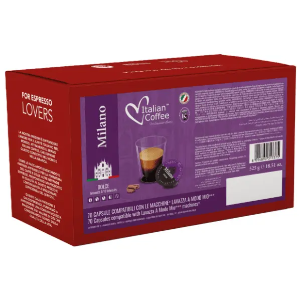 Kapsule ITALIAN COFFEE A Modo Mio Milano Dolce 70kom 0