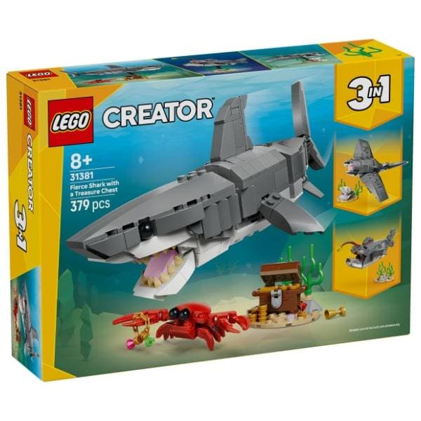 LEGO Creator 3u1 strašna ajkula i kovčeg sa blagom 31381 0