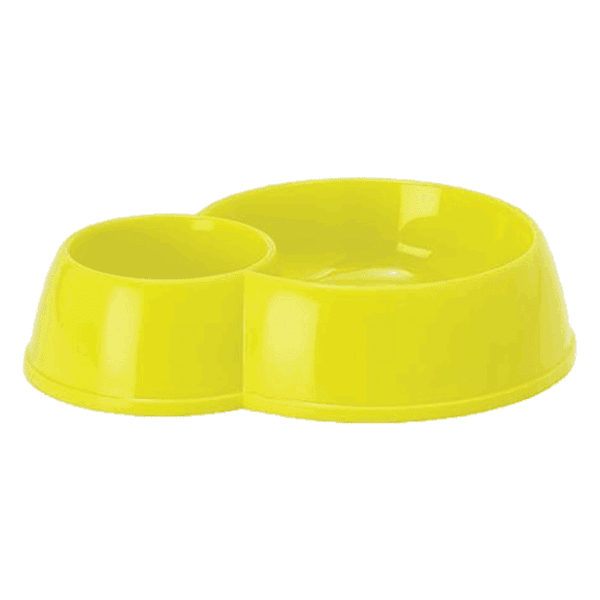 MODERNA Double eco bowl cat dupla posuda za hranu i vodu žuta 0
