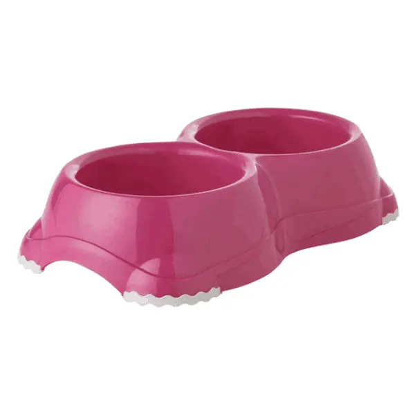 MODERNA Double smarty bowl dupla posuda roze 0