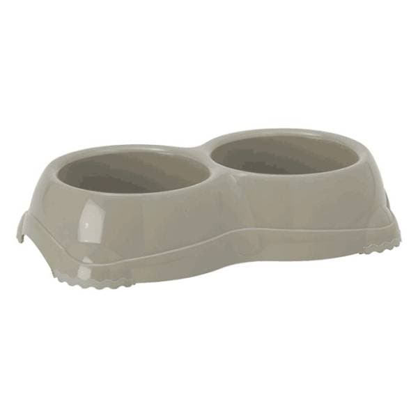 MODERNA Double smarty bowl medium dupla posuda siva 0