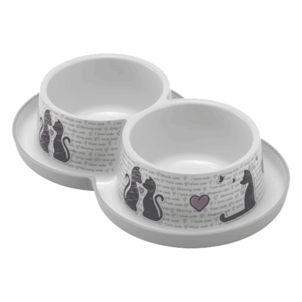 MODERNA Trendy dinner double cats in love dupla posuda 0