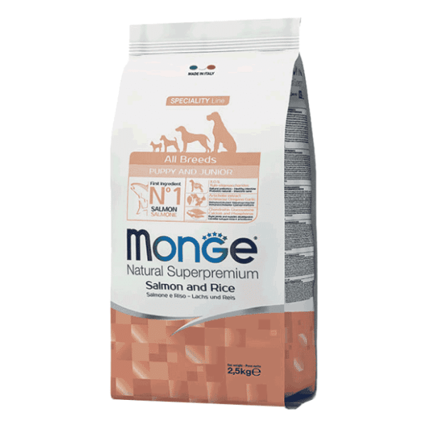 MONGE All breeds puppy and junior losos i pirinač 800g 0
