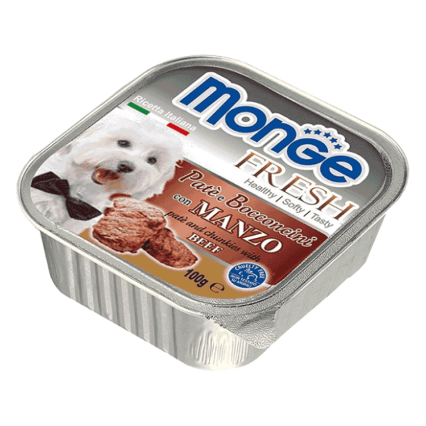 MONGE Fresh pašteta za pse sa komadićima mesa losos 100g 0
