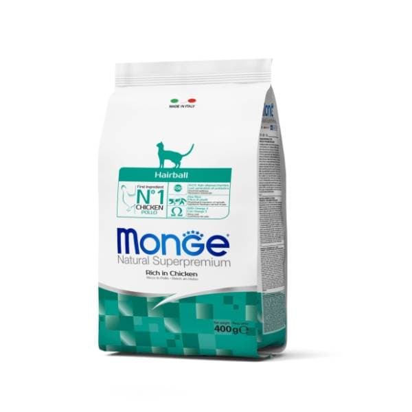 MONGE Hairball hrana za mačke piletina 400g 0