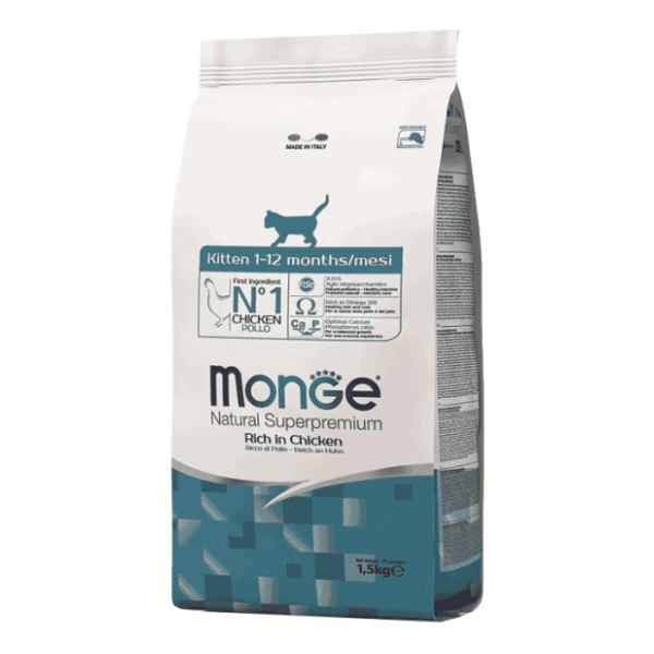 MONGE Kitten hrana za mačiće piletina 1,5kg 0