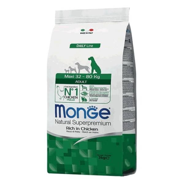 MONGE Maxi adult hrana za pse piletina i pirinač 3kg 0