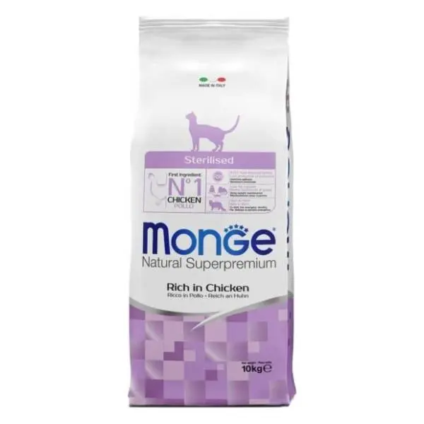 MONGE Superpremium hrana za sterilisane mačke piletina 10kg 0