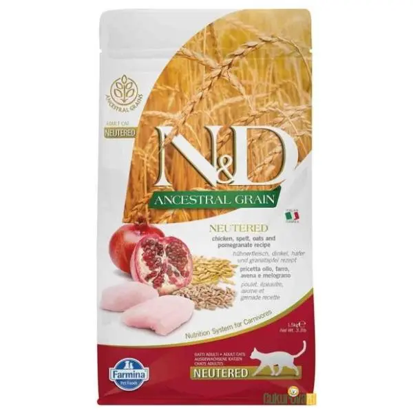 N&D Low grain hrana za sterilisane mačke piletina i nar 1,5kg 0