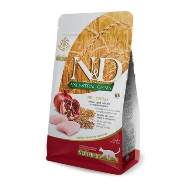 N&D Low grain hrana za sterilisane mačke piletina nar 300g 0