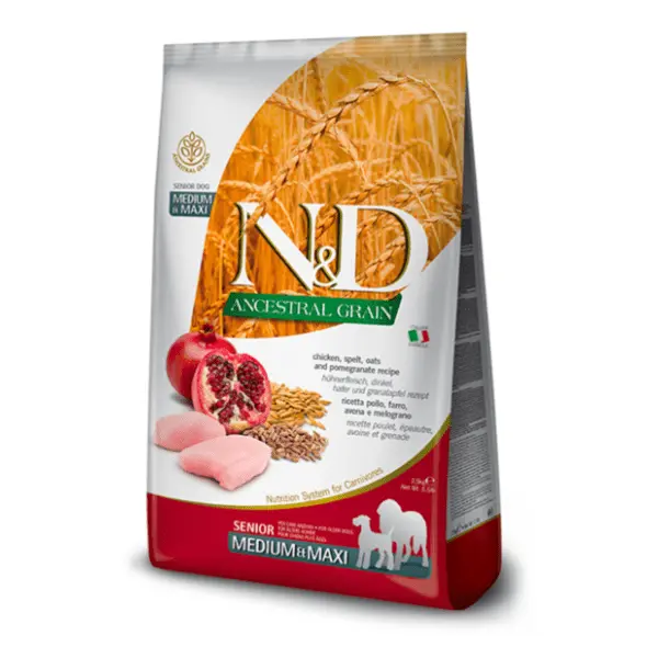 N&D Low grain medium maxi senior piletina i nar 12kg 0