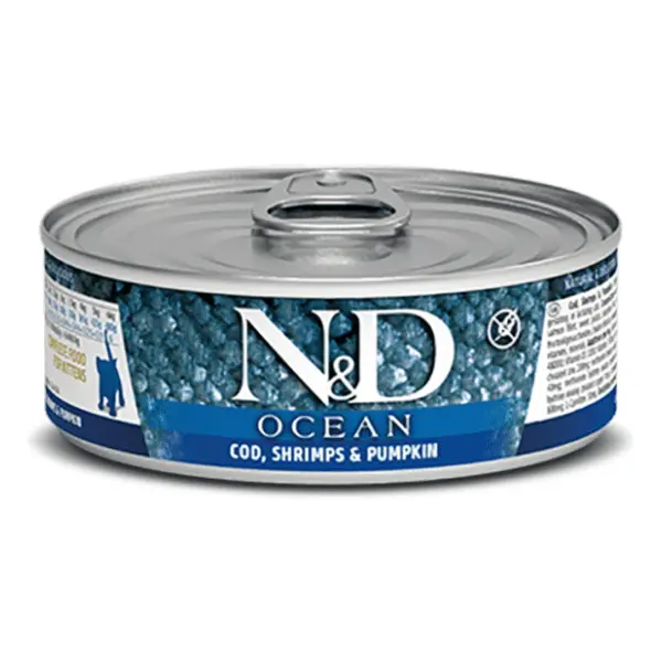 N&D Ocean kitten hrana za mačke bundeva i bakalar 80g 0