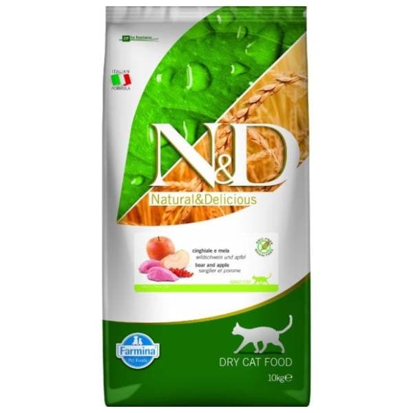 N&D Prime hrana za odrasle mačke jabuka divlja svinja 10kg 0