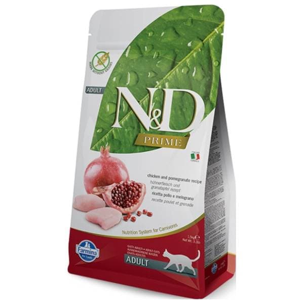 N&D Prime hrana za odrasle mačke piletina i nar 1,5kg 0