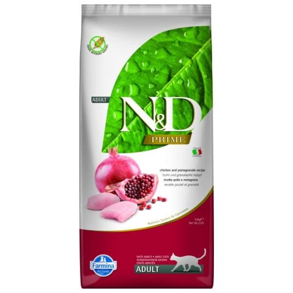 N&D Prime hrana za odrasle mačke piletina i nar 10kg 0