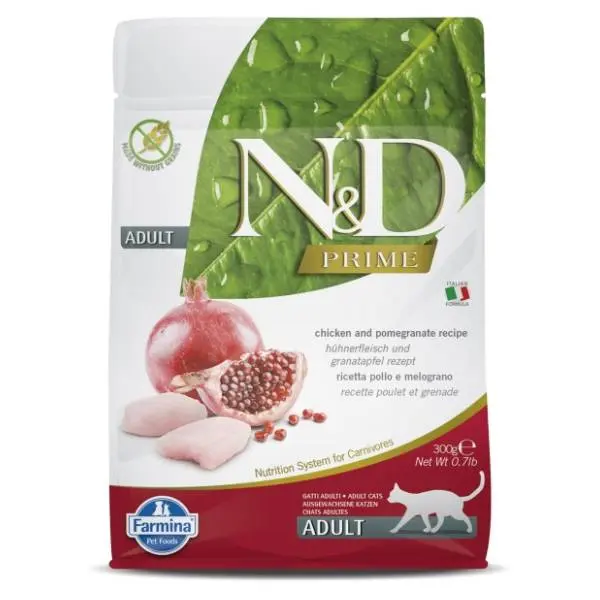 N&D Prime hrana za odrasle mačke piletina i nar 300g 0