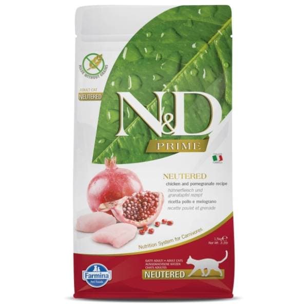 N&D Prime Hrana za sterilisane mačke piletina i nar 1,5kg 0