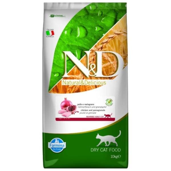 N&D Prime hrana za sterilisane mačke piletina i nar 10kg 0