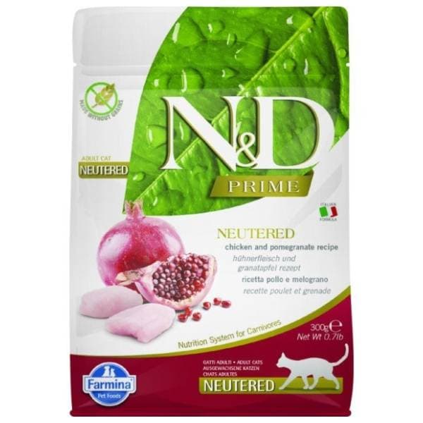 N&D Prime hrana za sterilisane mačke piletina i nar 300g 0