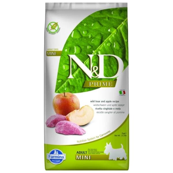 N&D Prime mini adult hrana za pse jabuka divlja svinja 2,5kg 0