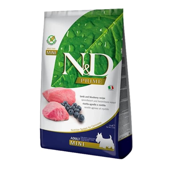 N&D Prime mini adult hrana za pse jagnjetina borovnica 2,5kg 0