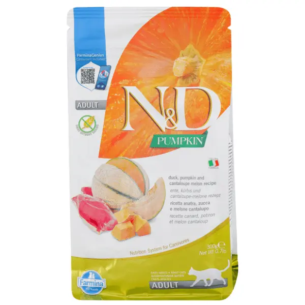 N&D Pumpkin hrana za odrasle mačke bundeva i pačetina 300g 0