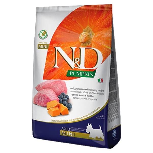 N&D Pumpkin medium maxi puppy jagnjetina borovnica 12kg 0